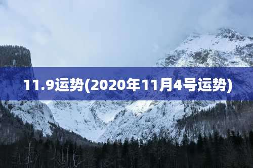 11.9运势(2020年11月4号运势)