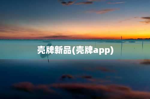 壳牌新品(壳牌app)