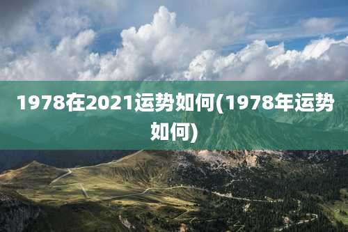 1978在2021运势如何(1978年运势如何)