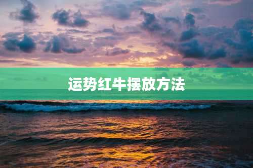 运势红牛摆放方法