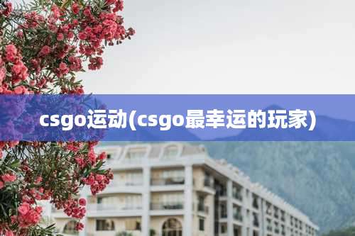 csgo运动(csgo最幸运的玩家)