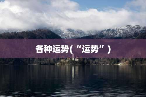 各种运势(“运势”)