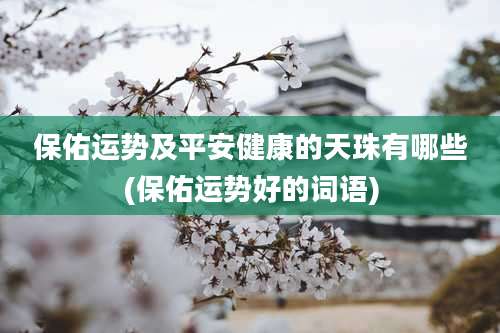 保佑运势及平安健康的天珠有哪些(保佑运势好的词语)