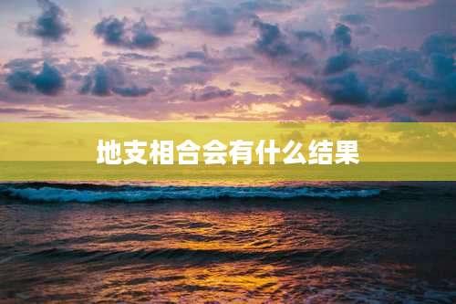 地支相合会有什么结果