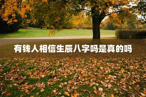 有钱人相信生辰八字吗是真的吗