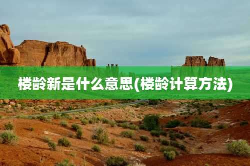 楼龄新是什么意思(楼龄计算方法)