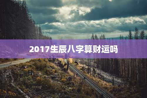 2017生辰八字算财运吗