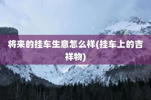 将来的挂车生意怎么样(挂车上的吉祥物)