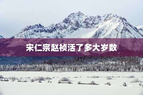 宋仁宗赵祯活了多大岁数