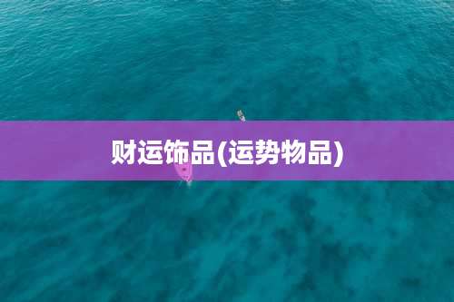 财运饰品(运势物品)