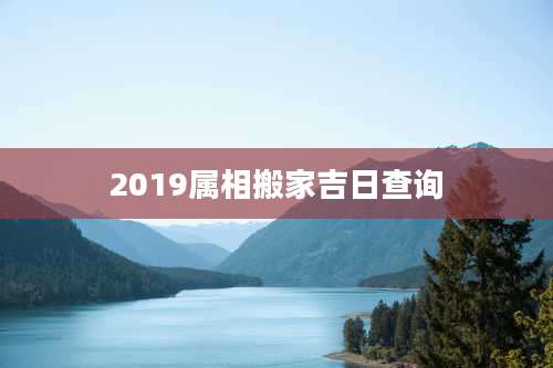 2019属相搬家吉日查询