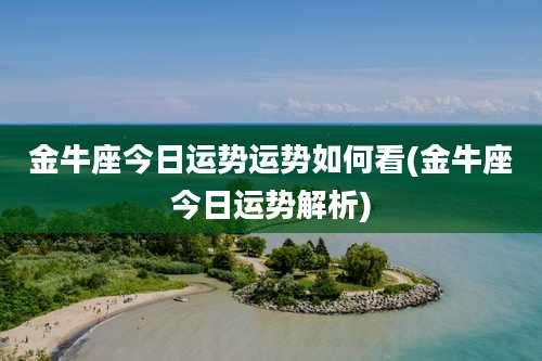 金牛座今日运势运势如何看(金牛座今日运势解析)