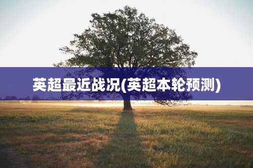 英超最近战况(英超本轮预测)