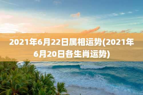 2021年6月22日属相运势(2021年6月20日各生肖运势)