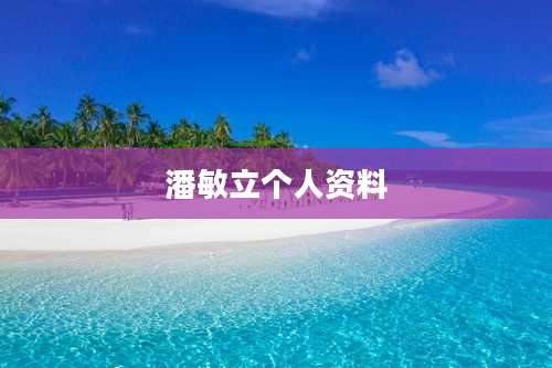 潘敏立个人资料