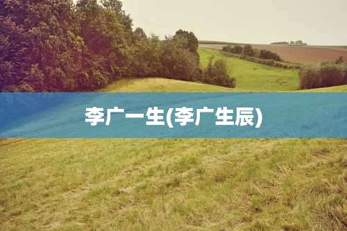 李广一生(李广生辰)