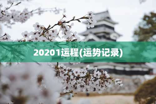20201运程(运势记录)