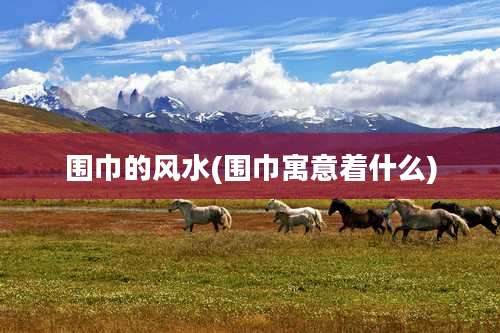 围巾的风水(围巾寓意着什么)