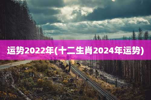 运势2022年(十二生肖2024年运势)