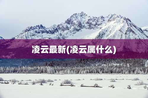 凌云最新(凌云属什么)