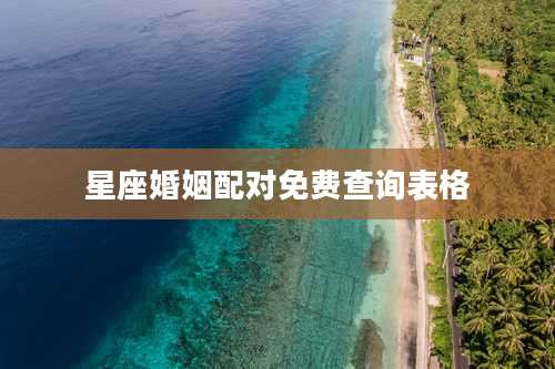 星座婚姻配对免费查询表格