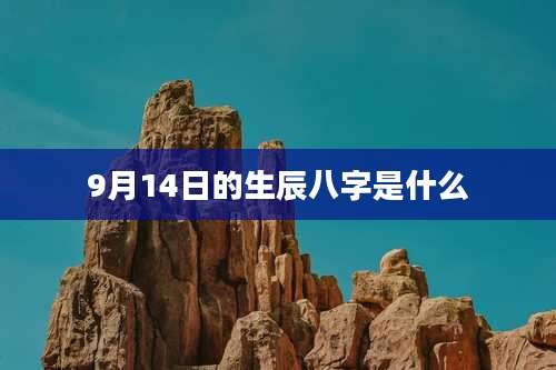 9月14日的生辰八字是什么