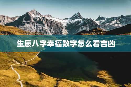 生辰八字幸福数字怎么看吉凶