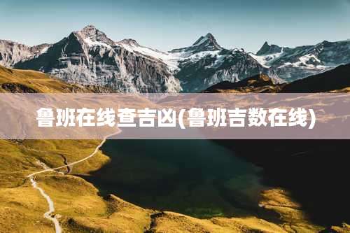 鲁班在线查吉凶(鲁班吉数在线)