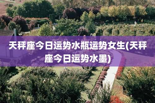 天秤座今日运势水瓶运势女生(天秤座今日运势水墨)