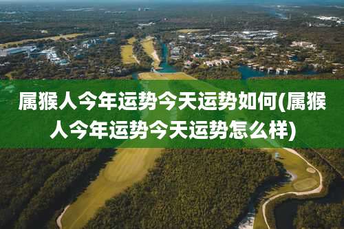 属猴人今年运势今天运势如何(属猴人今年运势今天运势怎么样)