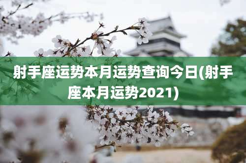 射手座运势本月运势查询今日(射手座本月运势2021)