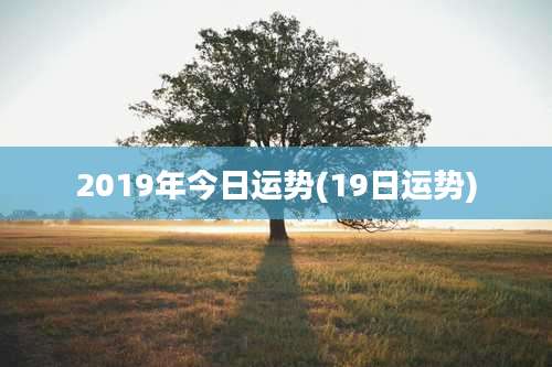 2019年今日运势(19日运势)