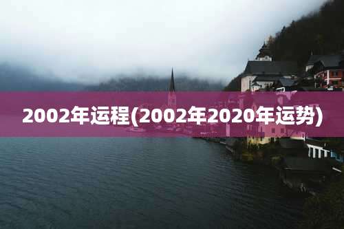 2002年运程(2002年2020年运势)