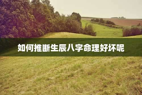 如何推断生辰八字命理好坏呢