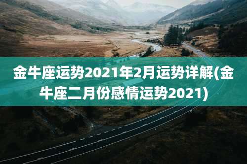 金牛座运势2021年2月运势详解(金牛座二月份感情运势2021)