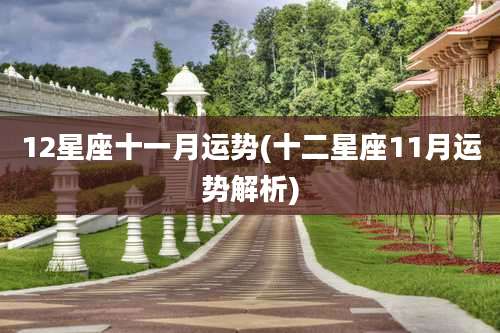 12星座十一月运势(十二星座11月运势解析)