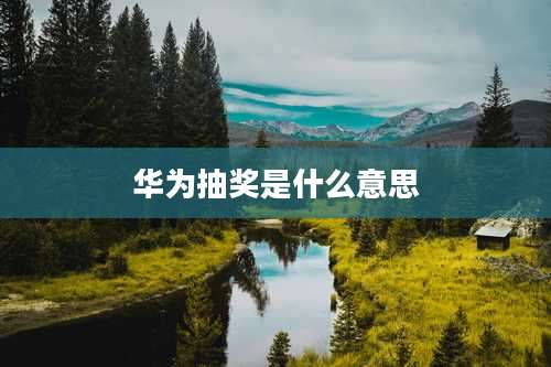 华为抽奖是什么意思