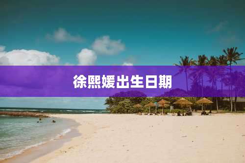 徐熙媛出生日期