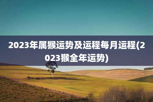 2023年属猴运势及运程每月运程(2023猴全年运势)