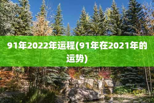 91年2022年运程(91年在2021年的运势)