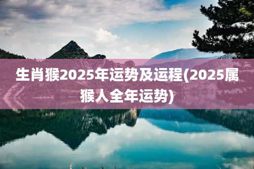 生肖猴2025年运势及运程(2025属猴人全年运势)