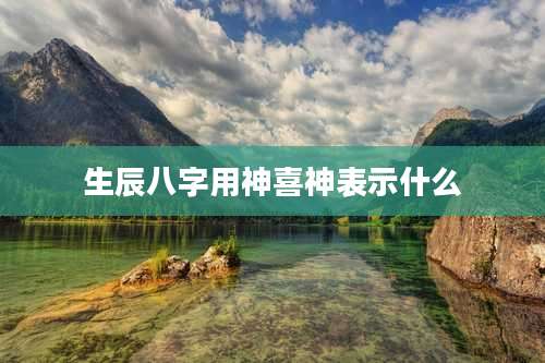 生辰八字用神喜神表示什么