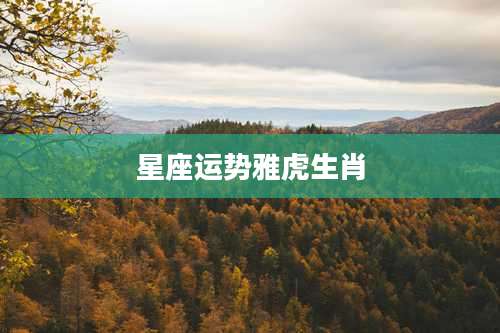 星座运势雅虎生肖