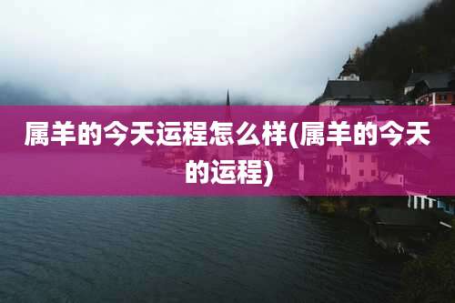 属羊的今天运程怎么样(属羊的今天的运程)