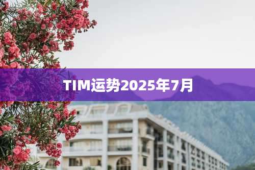 TIM运势2025年7月