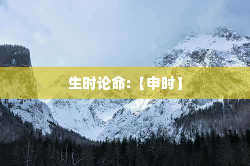 生时论命:【申时】