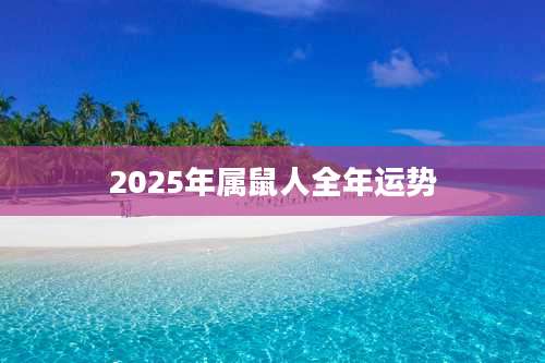 2025年属鼠人全年运势