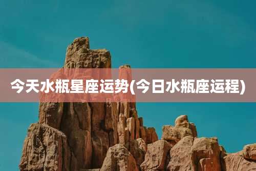 今天水瓶星座运势(今日水瓶座运程)