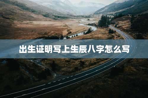 出生证明写上生辰八字怎么写