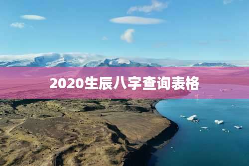 2020生辰八字查询表格
